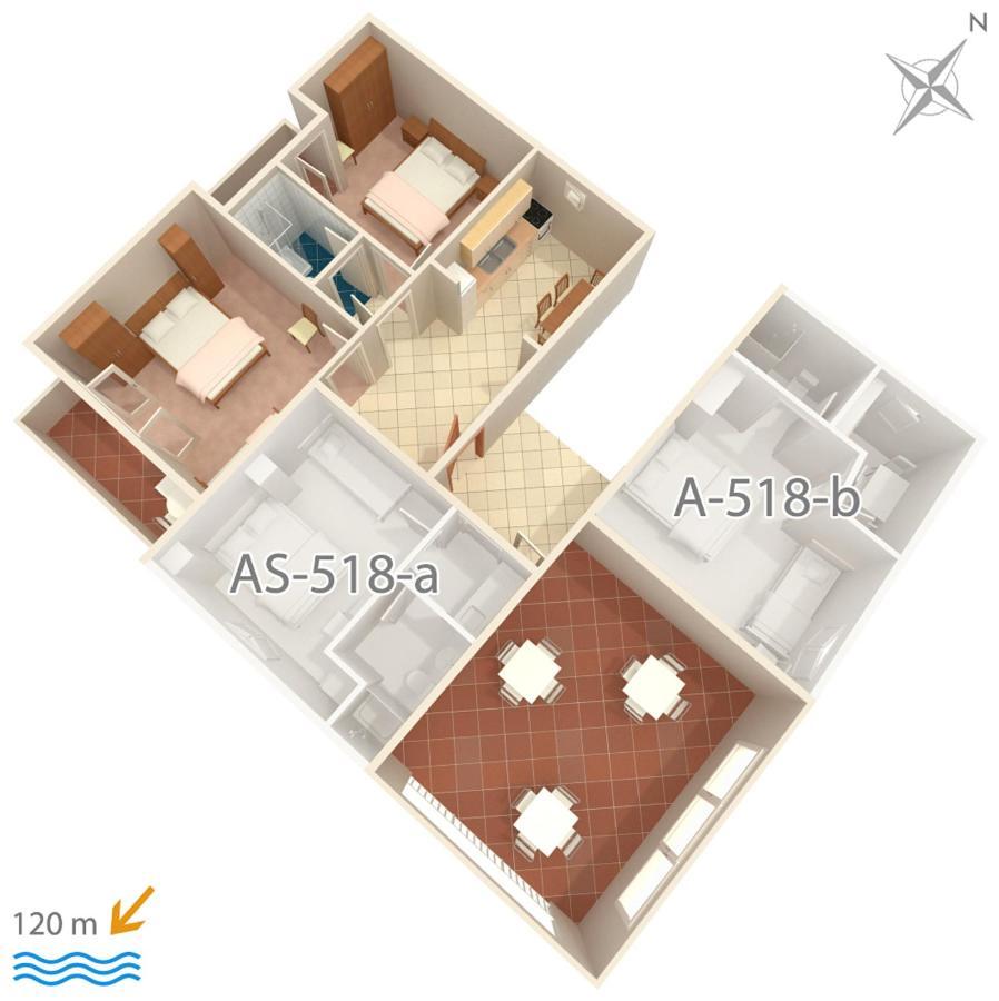 Apartment Podgora 518A Exteriör bild